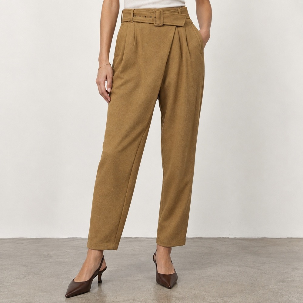 Aritzia Wilfred‎ Trousers Size 2 Tan Beige Office Workwear Retro 90s Minimalist